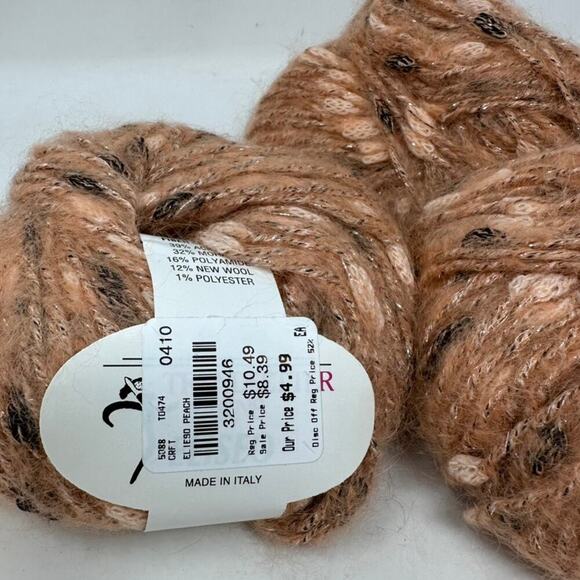 Trendsetter Yarns Eliseo Peach (Lot of 3 x 50 g Balls)‎ 32% Mohair Made in Italt - Picture 9 of 9
